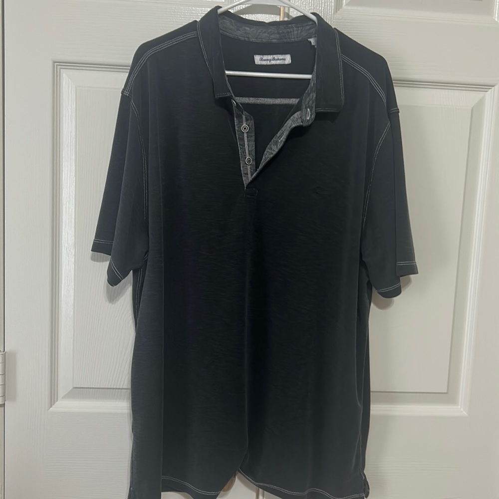 Tommy Bahama Black Polo XXXL